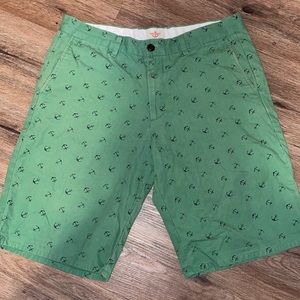 Green and blue anchors